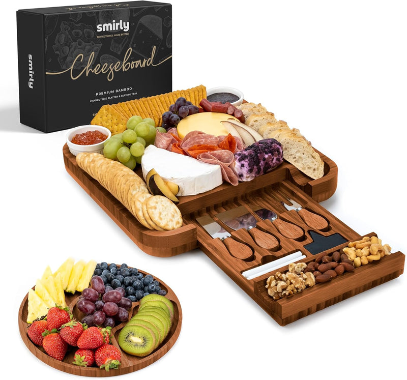 Charcuterie Cheese Board Set with Serving Accessories