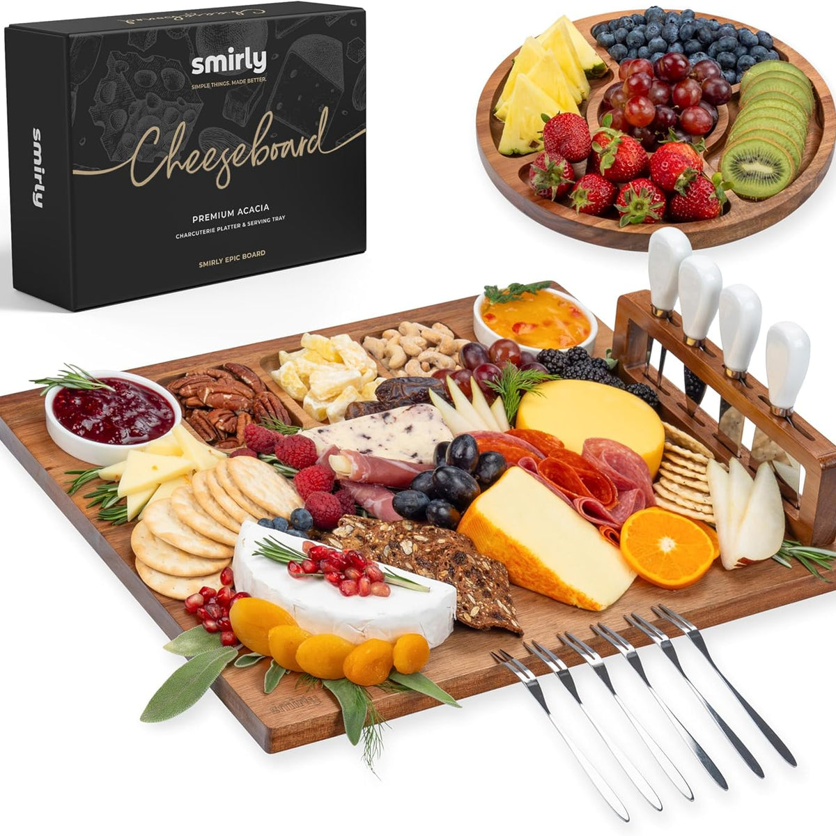 Charcuterie Cheese Board Set with Serving Accessories
