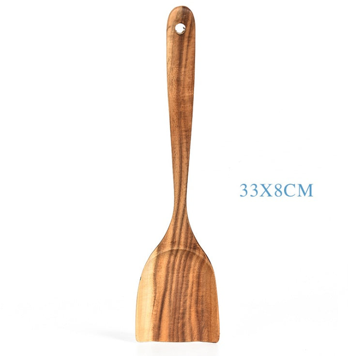 Teak Wood Ladle Turner Colander Soup Tools