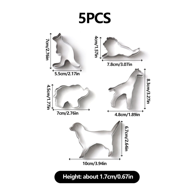 Premium Stainless Steel Animal-Shaped Cookie Cutter Sets
