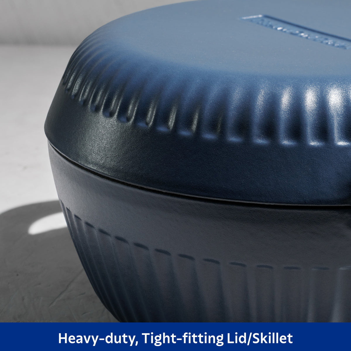 Tramontina 4 QT Enameled Cast Iron Dutch Oven for Bread Baking Blue