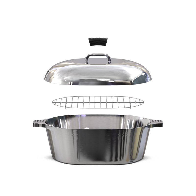 Magnaware 12.6-Quart 18-Inch Oval Aluminum Dutch Oven with Lid