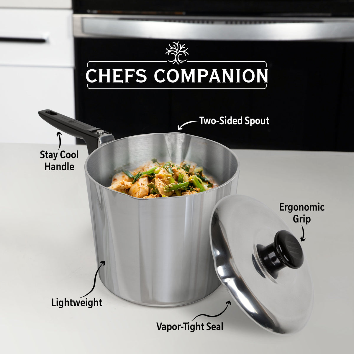 Magnaware 4-Quart Aluminum Saucepan with Lid
