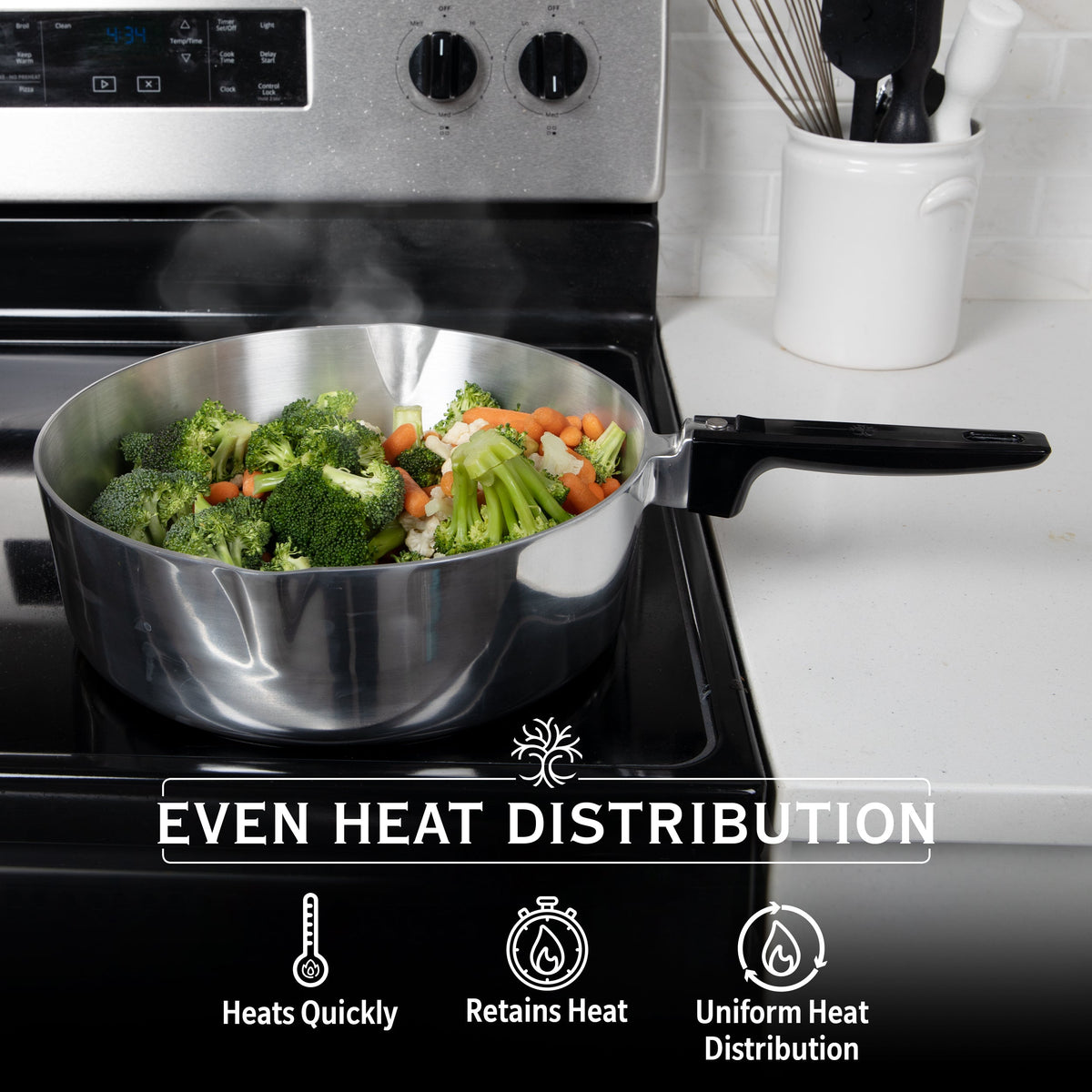 Magnaware 12-Inch Aluminum Sauté Pan with Lid