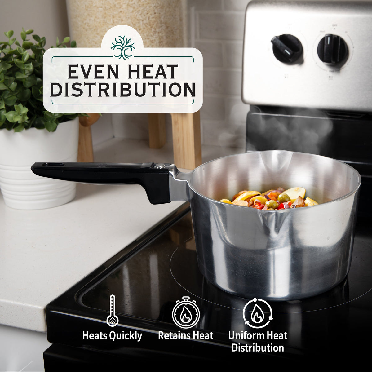 Magnaware 3-Quart Aluminum Saucepan with Lid