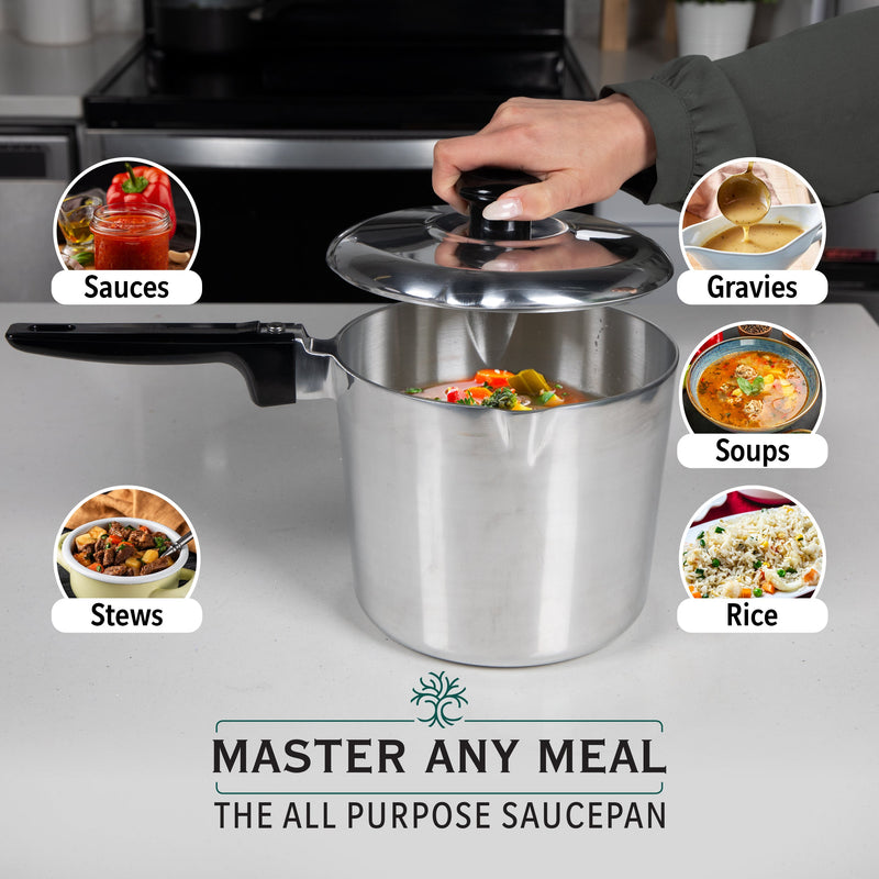 Magnaware 4-Quart Aluminum Saucepan with Lid