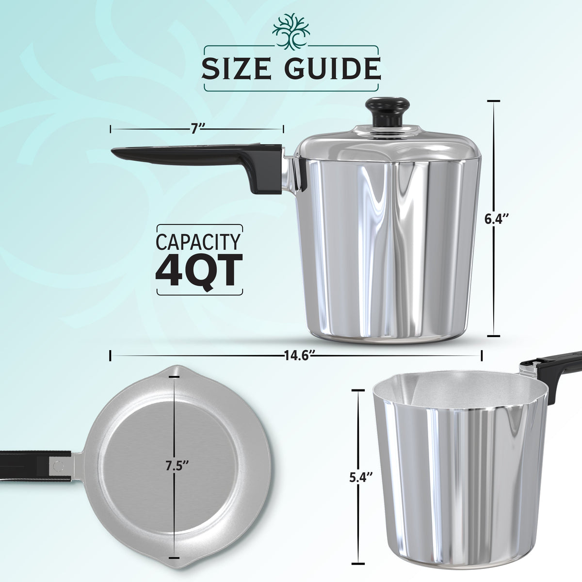 Magnaware 4-Quart Aluminum Saucepan with Lid