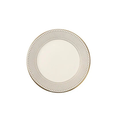 Luxury European Gold-Plated Ceramic Dessert & Pastry Plate