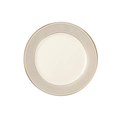 Luxury European Gold-Plated Ceramic Dessert & Pastry Plate