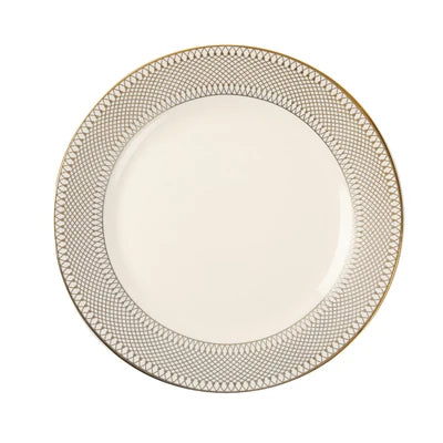 Luxury European Gold-Plated Ceramic Dessert & Pastry Plate