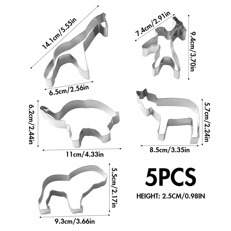 Premium Stainless Steel Animal-Shaped Cookie Cutter Sets
