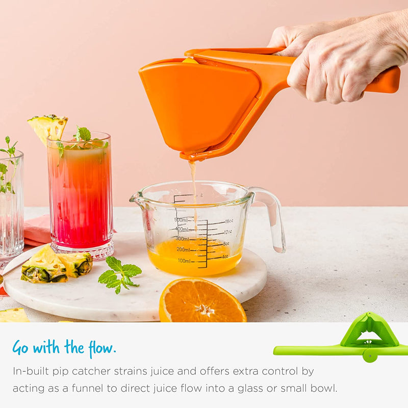 Fluicer Fold-Flat Citrus Juicer – Manual Hand Lemon & Lime Squeezer with Seed Catcher