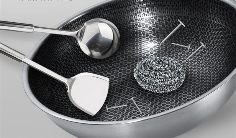 Stainless Steel Non-stick Wok and Stir Fry Pan
