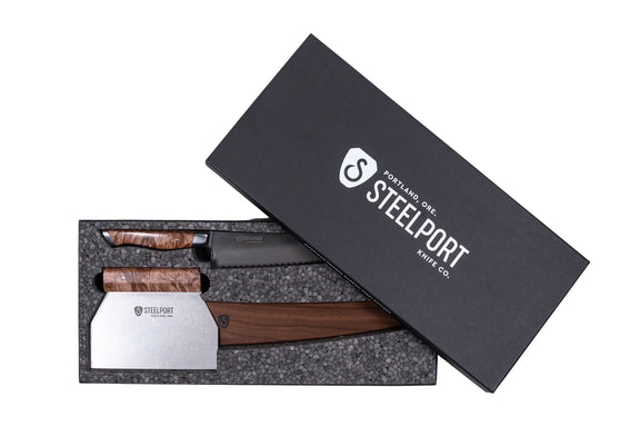 STEELPORT 3-Piece Baker Set – Bread Knife, Scraper & Sheath