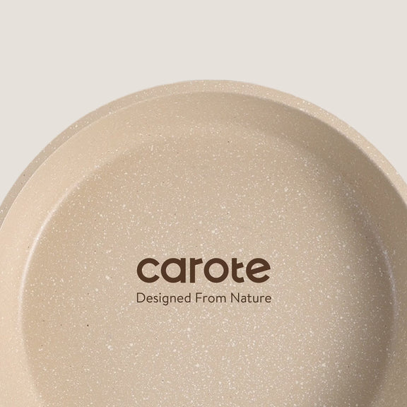 Carote 13-Piece Nonstick Cookware Set, Kitchen Pots and Pans Sets with Stay-Cool Handles, Taupe
