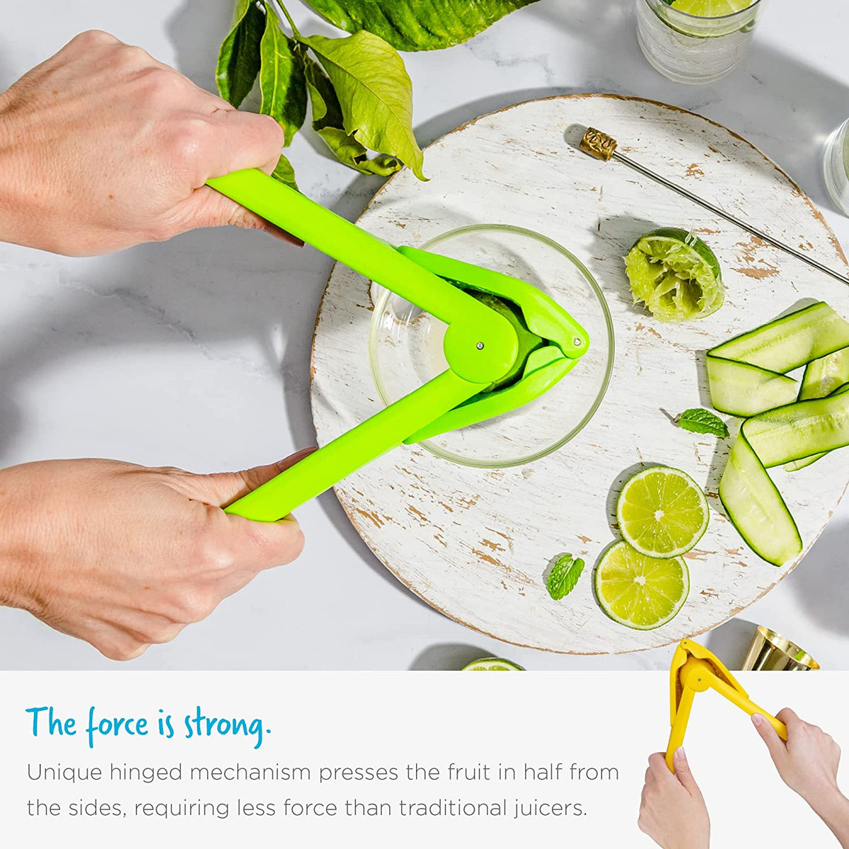 Fluicer Fold-Flat Citrus Juicer – Manual Hand Lemon & Lime Squeezer with Seed Catcher