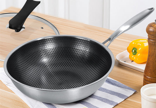 Stainless Steel Non-stick Wok and Stir Fry Pan