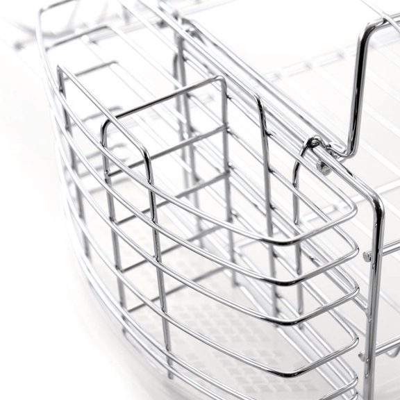 Metal wire basket on a white background