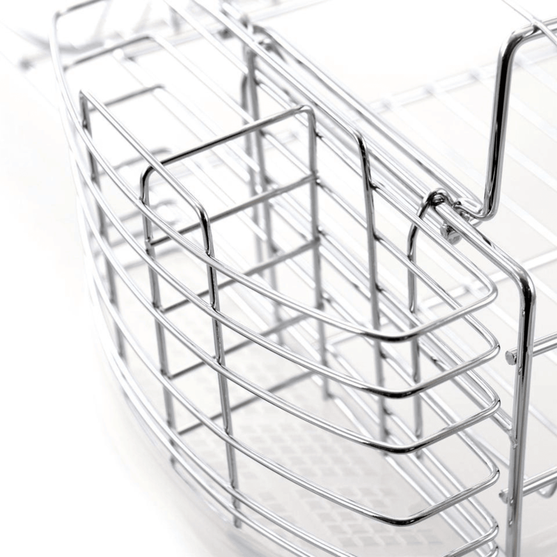 Metal wire basket on a white background