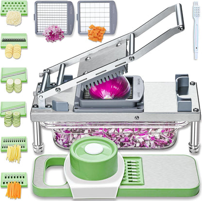 Multifunction food chopper and grater with the different types of blades