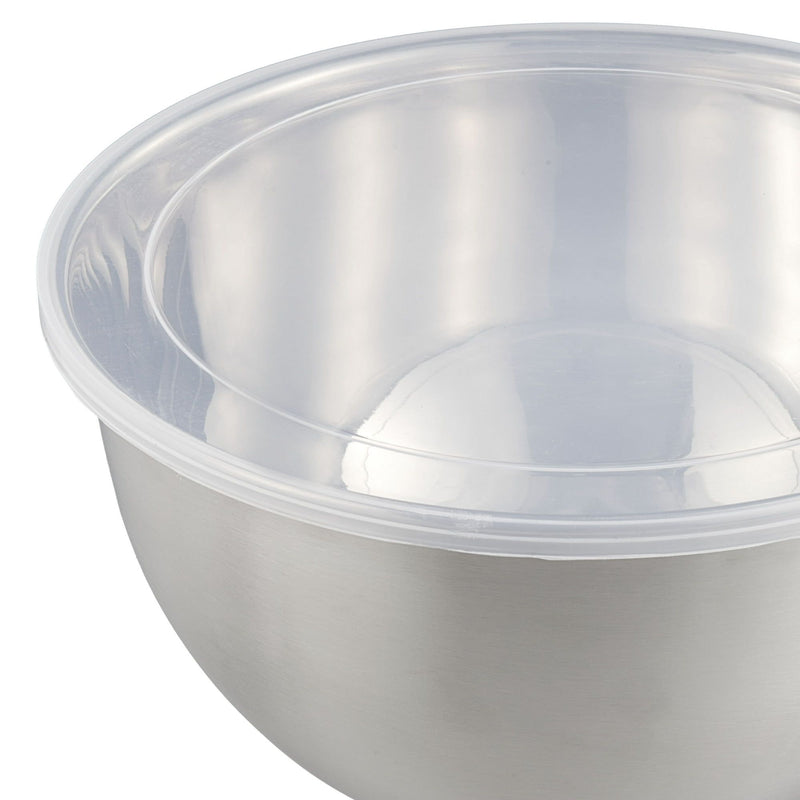 Clear plastic container with a lid on a white background