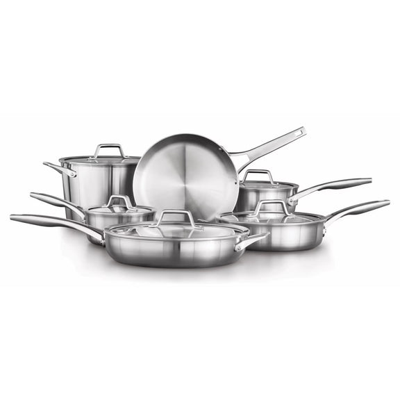 Calphalon Premier Stainless Steel Cookware Set, 11-Piece Set