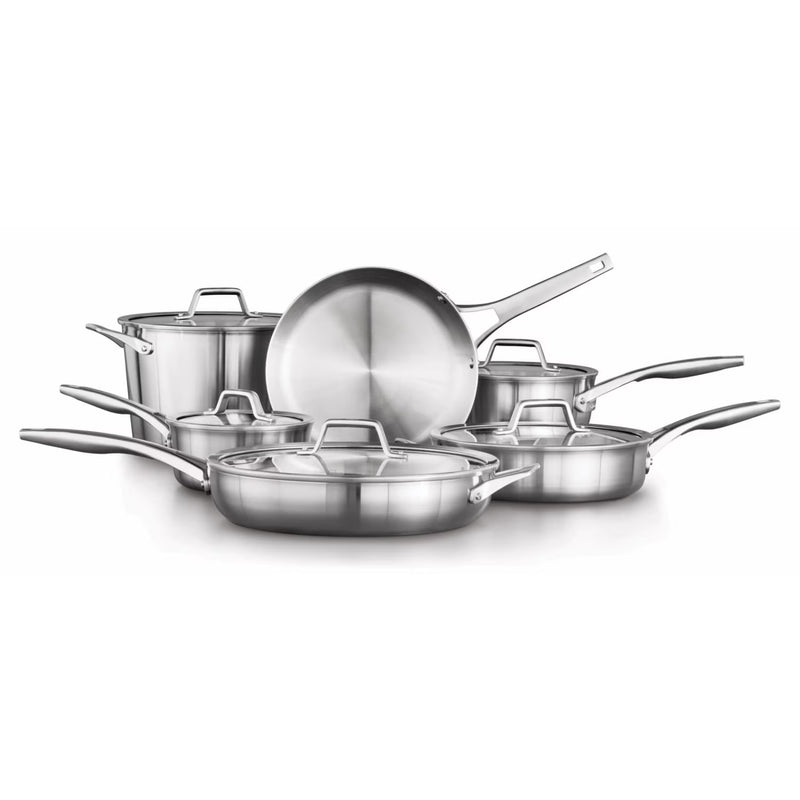 Calphalon Premier Stainless Steel Cookware Set, 11-Piece Set