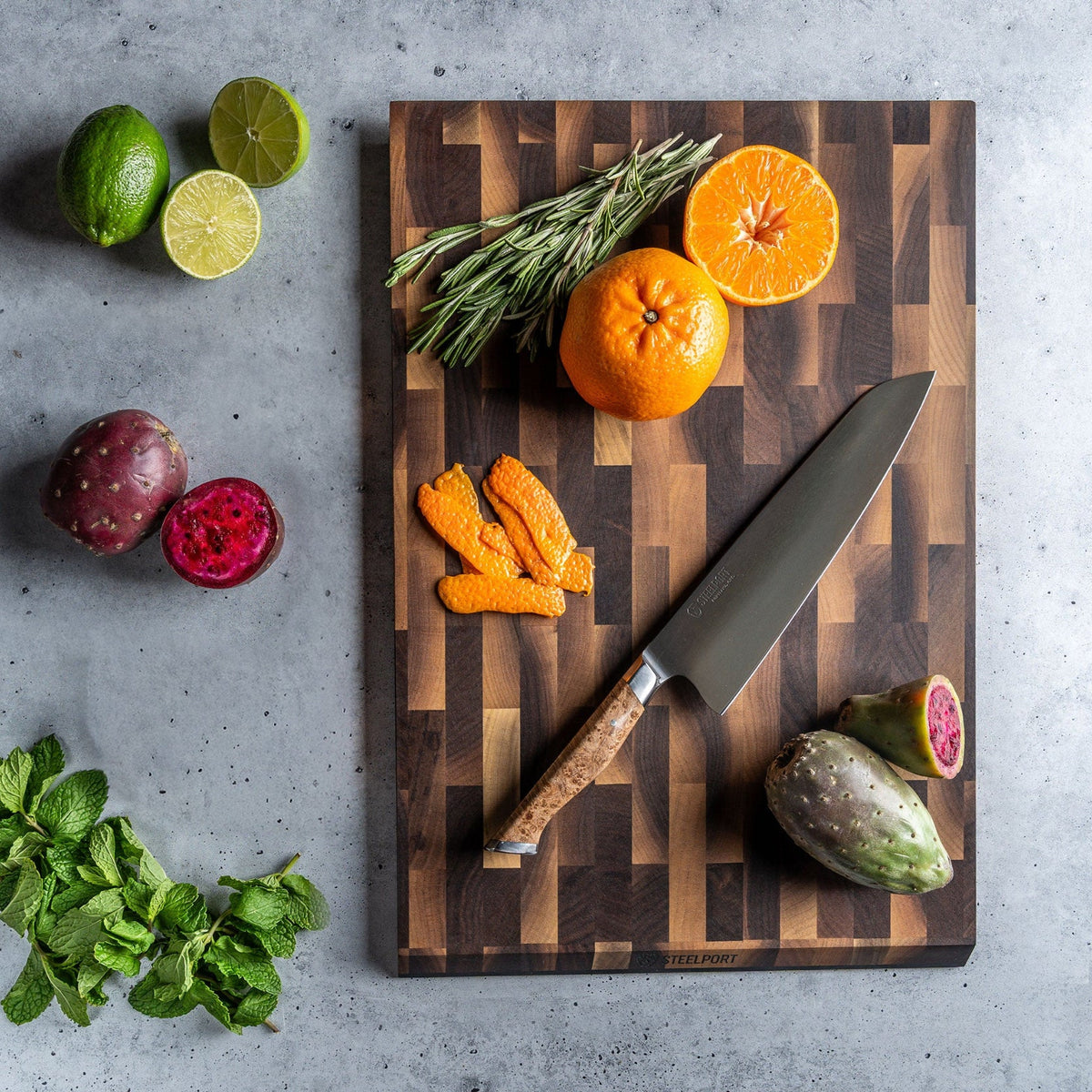 STEELPORT Everyday 8-Inch Chef Knife & Cutting Board Set