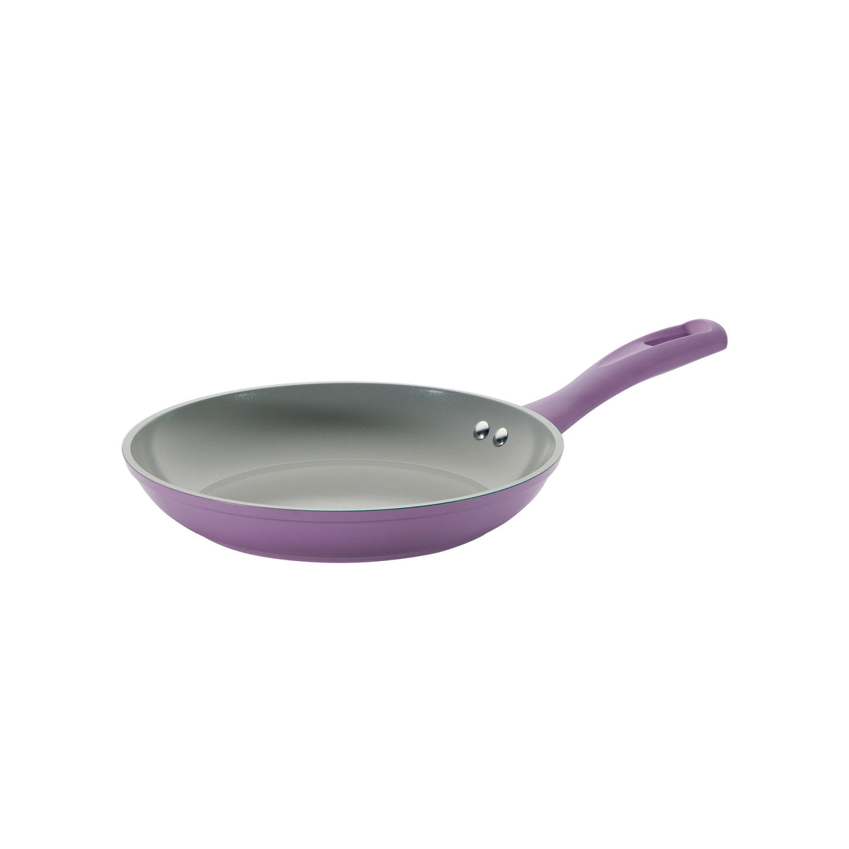 Purple frying pan on a white background
