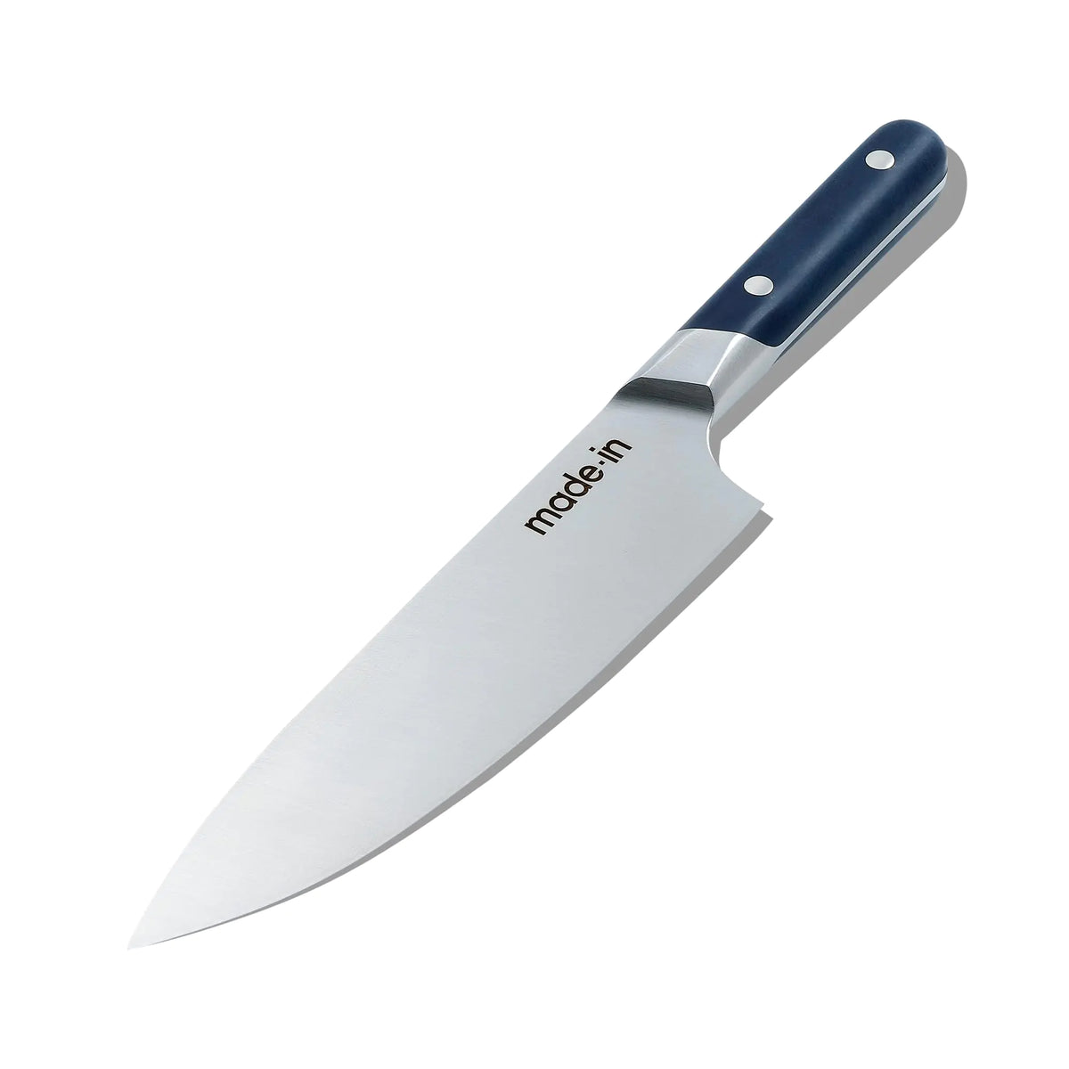 Made In Cookware - 8" Chef Knife - Crafted in France - Full Tang With Harbour Blue Handle
