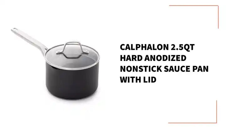 Calphalon 2.5Qt Hard Anodized Nonstick Sauce Pan with Lid by@Outfy