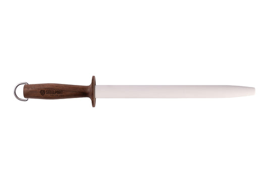 STEELPORT 12-Inch Oval Ceramic Honing Rod