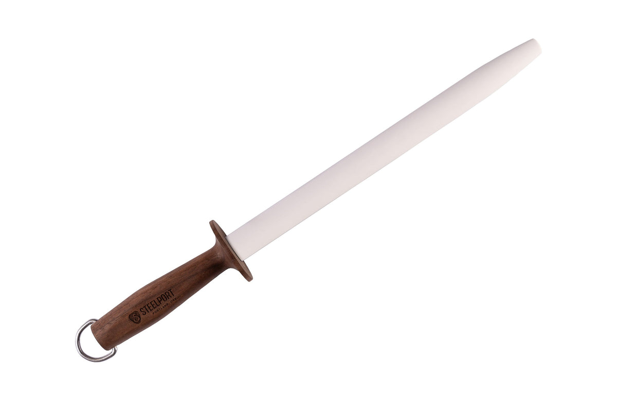 STEELPORT 12-Inch Oval Ceramic Honing Rod