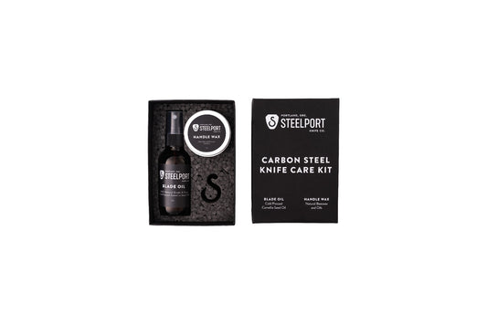 STEELPORT Carbon Steel Knife Care Kit – Blade Oil & Handle Wax