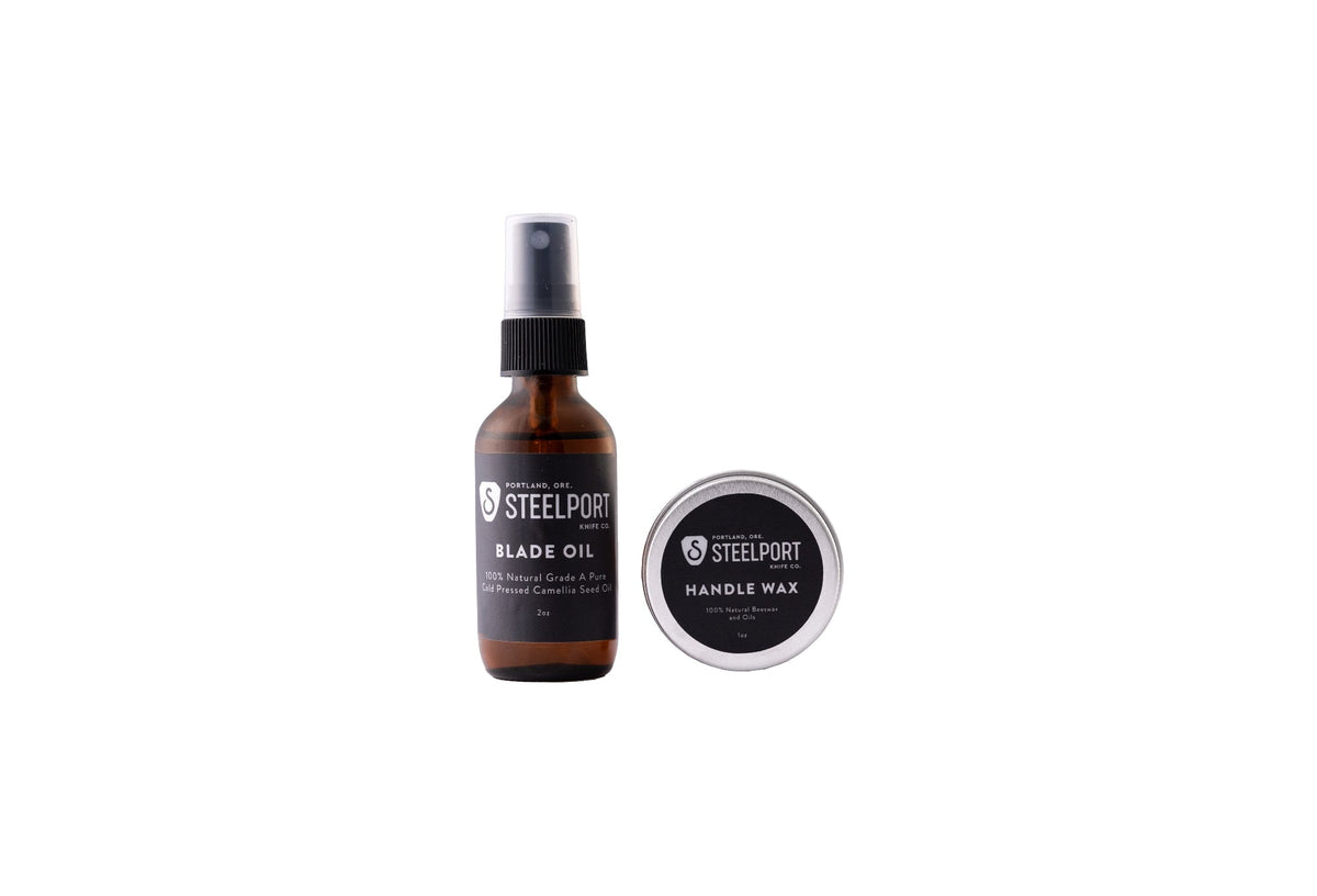 STEELPORT Carbon Steel Knife Care Kit – Blade Oil & Handle Wax