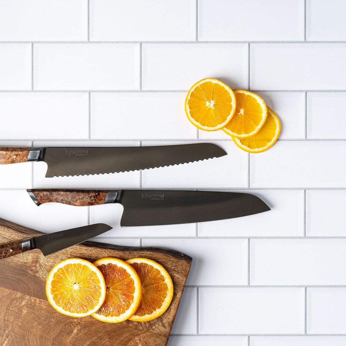 STEELPORT 3-Piece Essential Carbon Steel Knife Gift Set