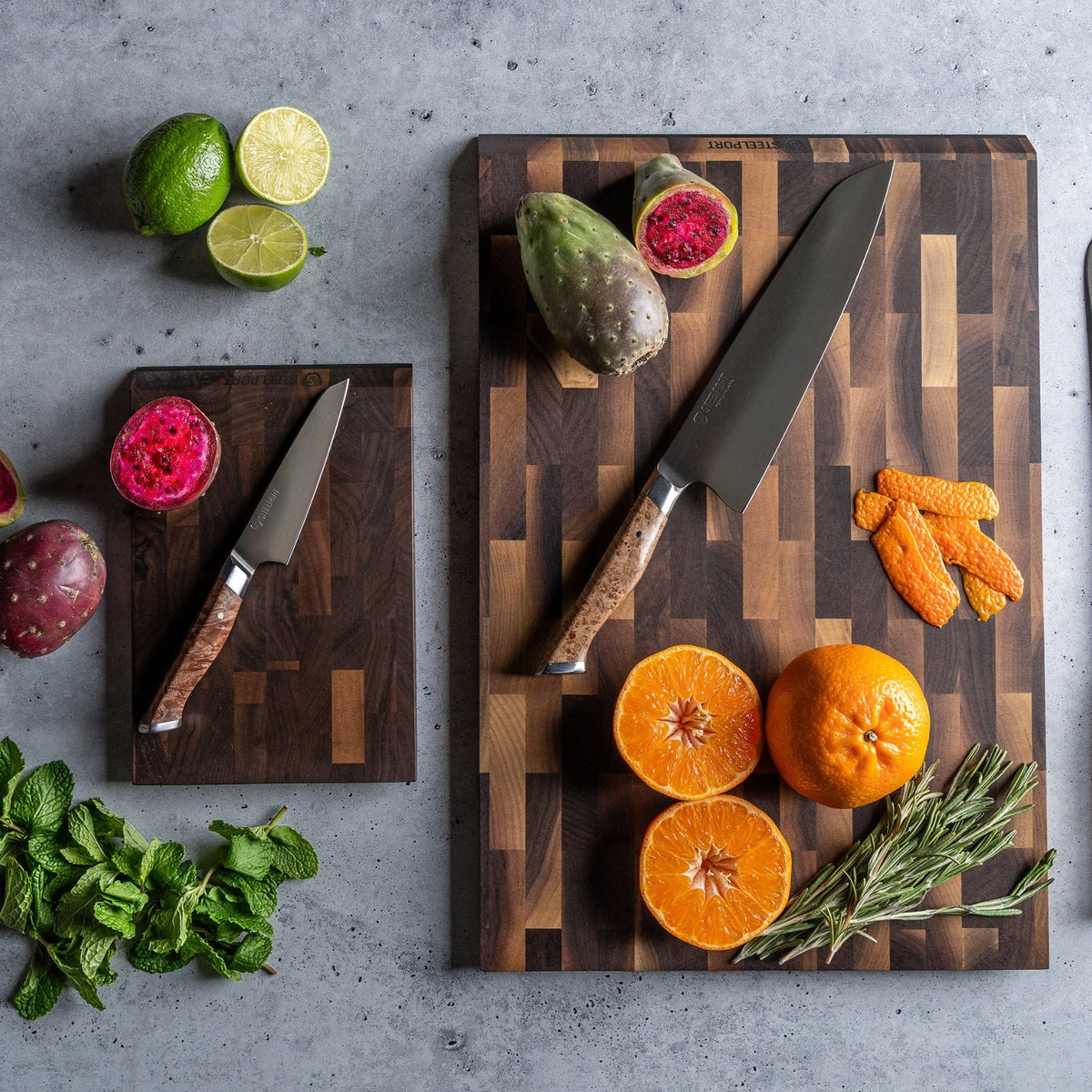 STEELPORT Signature 5-Piece Knife & Cutting Board Set
