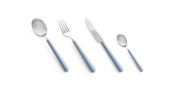 20 Pcs Set Fantasia Ice Oro Light Blue Flatware Set