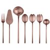 Due 7 Piece Serve Set Ice Bronze Flatware Set