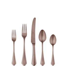 20 Piece Set Dolce Vita Pewter Bronze Flatware Set