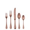 5 Piece Place Setting Epoque Pewter Bronzo Flatware Set