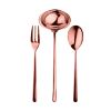 3 Pcs Serving Set (Fork Spoon And Ladle) Linea Bronzo