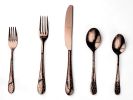 5 Piece Place Setting Coccodrillo Bronzo Flatware Set