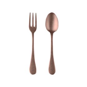 Serving Set (Fork And Spoon) Vintage Bronzo