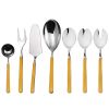 7 Piece Fantasia Mustard Flatware Set