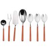 7 Piece Fantasia Rust Flatware Set