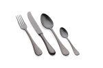 5 Piece Place Setting Epoque Oro Nero Pewter Flatware Set