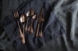 Serving Set (Fork And Spoon) Dolce Vita Pewter Bronze Flatware Set