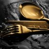 Salad Servers (Fork And Spoon) Linea Ice Oro