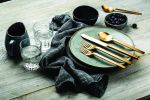 5 Piece Place Setting Stile Ice Oro Flatware Set